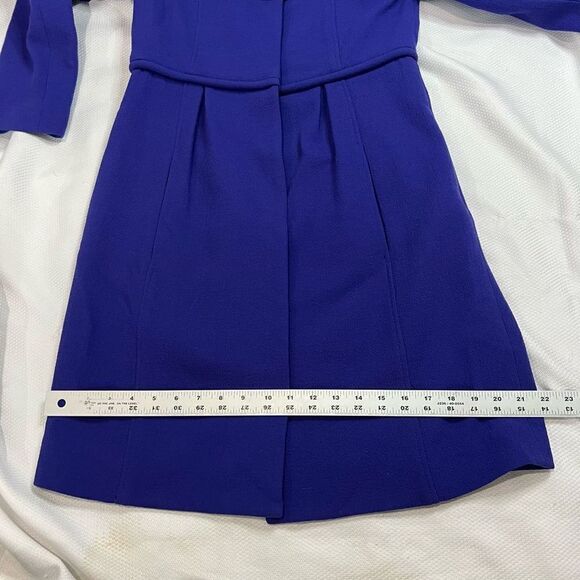 Tibi Purple Wool Snap Button Dress Pea‎ Coat Sz 6 - Picture 5 of 11